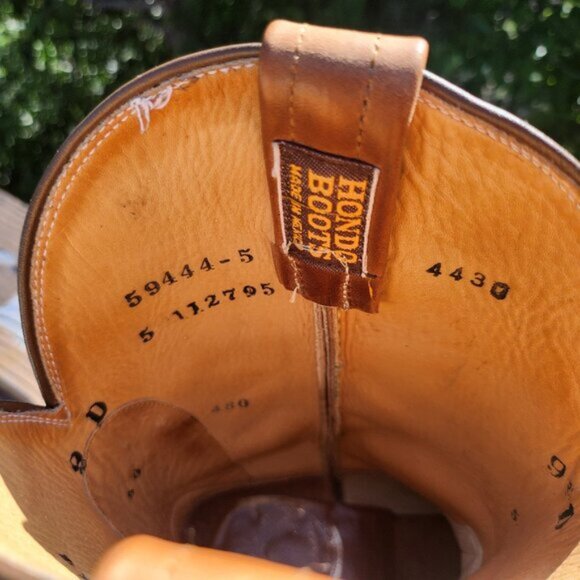 Hondo boots size 9D brown/camel tan leather - Picture 10 of 11